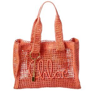 Chloé Summer Banana Raffia Tote